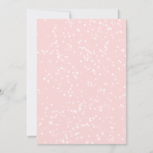 Invitation Pink Gold Onederland 1st Birthday Snowflake (Dos)