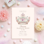 Invitation Pink Gold Princess Crown Fairytale Anniversaire<br><div class="desc">Pink Purple Turquoise Princess Crown Fairytale Invitation de fête d'anniversaire - parfait pour célébrer votre petite princesse!</div>