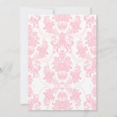 Invitation Pink Gold Princess Floral 1er Anniversaire (Dos)