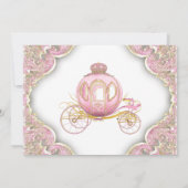 Invitation Pink Gold Princess Photo Anniversaire (Dos)