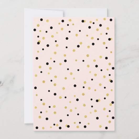 Invitation Pink & Gold Simple Trente fête d'anniversaire (Dos)