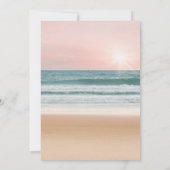 Invitation Pink Gold Sunset Beach Reunion familiale (Dos)