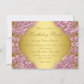Invitation Pink Gold Sweet 16 Party (Dos)