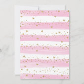 Invitation Pink Gold Woodland Baby shower d'amour par courrie (Dos)