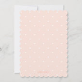 Invitation Pink Golf à thème Floral et Coeurs Mariage (Dos)