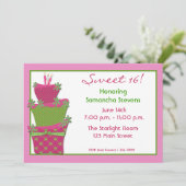 Invitation Pink Green Cake (Debout devant)