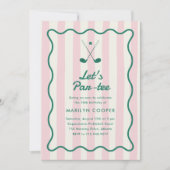 Invitation Pink + Green Golf 30e fête d'anniversaire (Devant)
