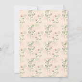 Invitation Pink Green Retro Y2K les années 70 Fleur Motif (Dos)