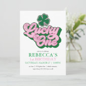 Invitation Pink Green St Patrick' Lucky One Premier Anniversa (Debout devant)