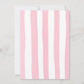 Invitation Pink Green Striped Bow Cute Baby Shower Whimsical (Dos)