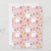 Invitation Pink Halloween Baby Word Scramble Baby shower Jeu (Dos)