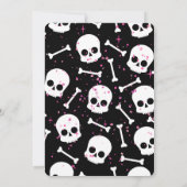 Invitation Pink Halloween Dancing Skeletons Disco Ball Party (Dos)