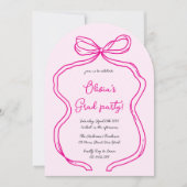 Invitation Pink Hand Draw Photo Arch Graduation Party (Devant)
