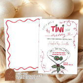 Invitation Pink Hand Drawn Christmas Cocktail Party