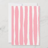 Invitation Pink Hand Written Pinstripes Whimsical Wedding (Dos)