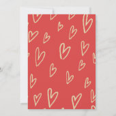 Invitation Pink Heart Motif Fête de la Saint-Galentin (Dos)