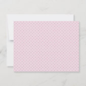 Invitation Pink Heart Polka Dot Valentine’s Day Note Card (Dos)