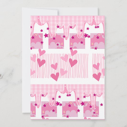 Invitation Pink Hearts (Dos)