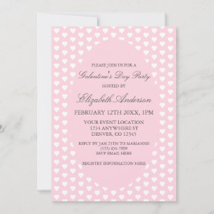 Invitation Pink Hearts Fête de la Saint-Galentin