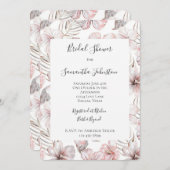 Invitation Pink Hibiscus Flowers Bridal Shower (Devant / Derrière)