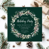 Invitation Pink Holly Wreath
