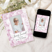 Invitation Pink Hydrangea Aquarelle Vivante Fête funéraire