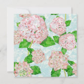 Invitation Pink Hydrangea dentelle Floral Formal Élégant Mari (Dos)