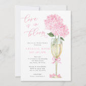 Invitation Pink Hydrangea Love est dans la Fête des mariées B (Devant)