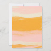 Invitation Pink Jaune Abstraite de l'aquarelle (Dos)