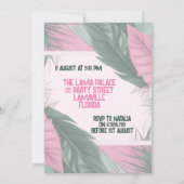 Invitation Pink Joyeux Lama souriant (Dos)