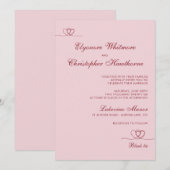 Invitation Pink Juicy Red Modern Chic Mix and Match Wedding (Devant / Derrière)