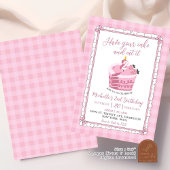 Invitation Pink Lace Bow Mange Ton Gâteau Et Le Mange Anniver