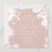 Invitation Pink Lavender Raspberry Rose Floral Wedding Invite (Devant)