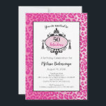 Invitation Pink Leopard 50 & Fabulous Happy 50th Birthday<br><div class="desc">Célébrez un 50e anniversaire ou tout autre anniversaire marquant dans le style avec un thème empreinte de léopard rose chaud avec notre invitation à la fête d'anniversaire "50 et fabuleux". Contactez-nous pour des commandes et des couleurs personnalisées à l'adresse leopardfashionstashop@gmail.com Vous pouvez personnaliser cet article en modifiant l'année d'anniversaire et...</div>