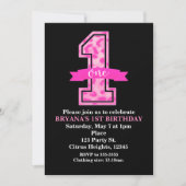 Invitation Pink Leopard Cheetah Imprimer une fête d'anniversa (Devant)