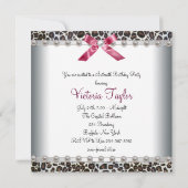Invitation Pink Leopard Sweet 16 Anniversaire (Dos)