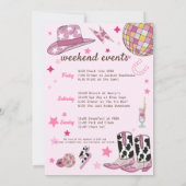 Invitation Pink Let's Go Girl Bachelorette Week-end Nash Bash (Dos)