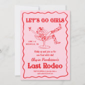Invitation Pink Let's Go Girls Nashville Bachelorette Party (Devant)
