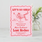 Invitation Pink Let's Go Girls Nashville Bachelorette Party (Debout devant)
