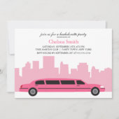 Invitation Pink Limousine Bachelorette Party (Devant)