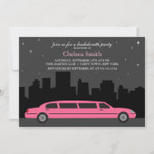 Invitation Pink Limousine Bachelorette Party (Devant)