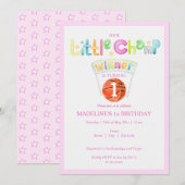 Invitation Pink Little Champ Basketball N'Importe Quel Âge Fi (Devant / Derrière)