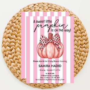 Invitation Pink Little Citrouille C'est un Baby shower d'auto