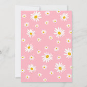 Invitation Pink Little Miss ONEderful Daisy Photo Anniversair (Dos)