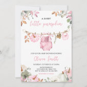 Invitation Pink Little Pumpkin Fall Autumn Baby Shower  (Devant)