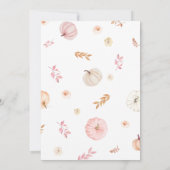 Invitation Pink Little Pumpkin Fall Baby Shower (Dos)