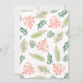 Invitation Pink Little Wild One Safari Jungle Baby shower (Dos)