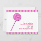 Invitation Pink Lollypop (Devant)