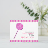 Invitation Pink Lollypop (Debout devant)