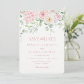 Invitation Pink Love est dans Floral en fleurs Enregistrer la (Debout devant)